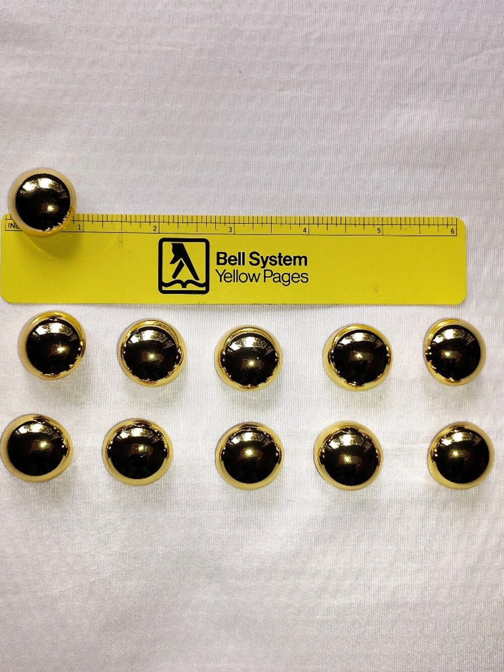 11 Matching Gold Shank Buttons